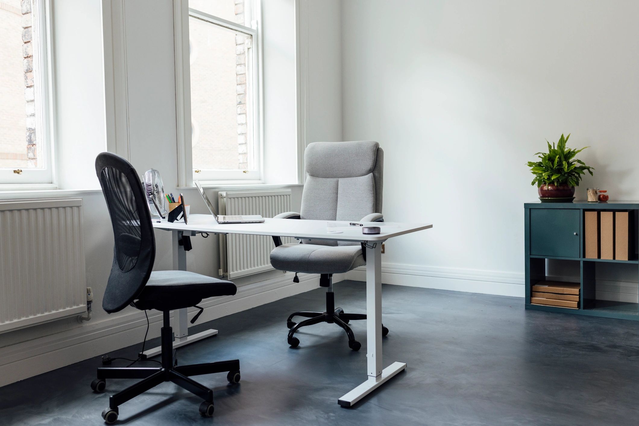 Modern office workspace with laptop for online course enrollment