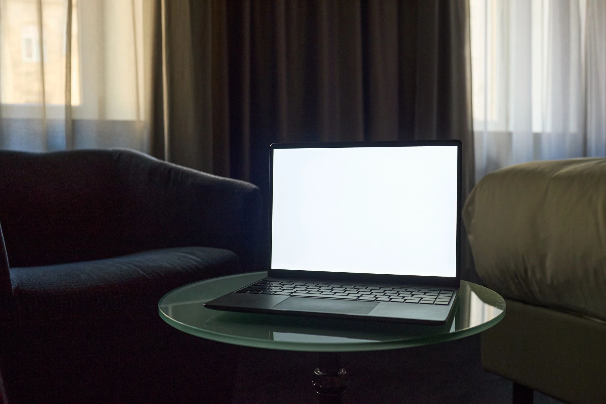Laptop mockup showcasing a premium web design course workspace